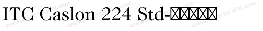 ITC Caslon 224 Std字体转换